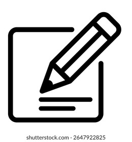 Pencil adds notes to a notepad, helpful in educational, creative, workrelated, and productivitythemed designs like stationery, planning, or study materials.