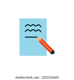 Pencil adn Paper theme icon suitable for web, application or additional components for your project