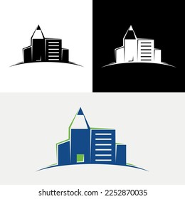 Pencil Architect Building Architect Abstract Logo