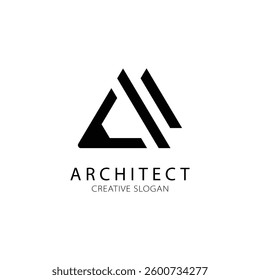 Pencil architecture logo for construction company. property template vector illustration for your brand.