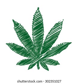 pencil art marijuana leaf