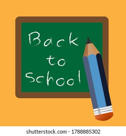 A pencil and artboard written in back to school.