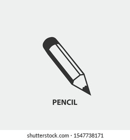 pencil artist vector icon flat isolated sign