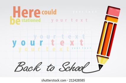 pencil, back to school. eps10