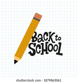 Pencil Back to school student picture - Vector