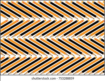 Pencil background pattern.- Illustration,Office, Drawing - Activity, Yellow,Black,Education, Equipment, Sign, Symbol