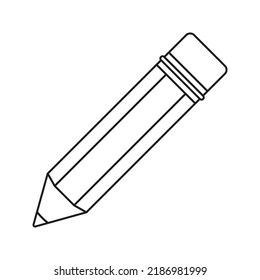 Pencil badge isolated on white background. Vector illustration