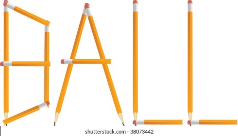 Pencil Ball Vector
