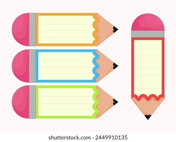 Pencil with banner for business presentations or information banner.