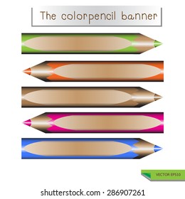 pencil  banners . Eps 10 vector file.