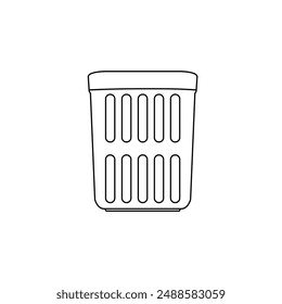 Umrisssymbol des Bleistiftkorbs. Vektorgrafik-Design-Illustration