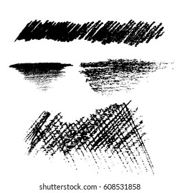 Pencil Black Brush Texture Style Vector