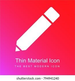 Pencil black tool interface symbol red and pink gradient material white icon minimal design