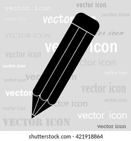 pencil black vector icon