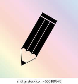 pencil  - black vector icon