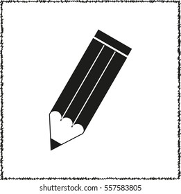 pencil  - black vector icon