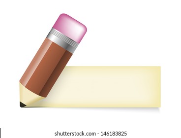 The pencil with the blank piece of paper / The pencil and paper / The annotated pencil
