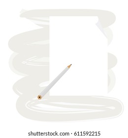 pencil and a blank sheet of paper
