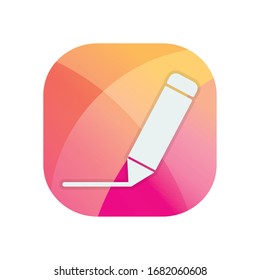 Pencil block flat style icon design, Tool write office object instrument equipment draw art and learn theme Vector illustration