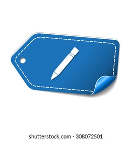 Pencil blue Vector Icon Design