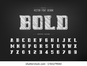 Pencil Bold Font Alphabet Vector Sketch Stock Vector (Royalty Free ...