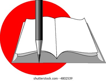 pencil & book