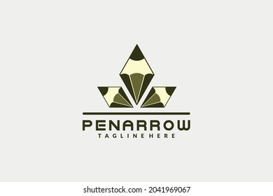 pencil and book logo design vector graphic logo design element illustration, usable for education book store,. company