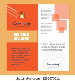 Pencil box Company Brochure Title Page Design. Company profile, annual report, presentations, leaflet Vector Background