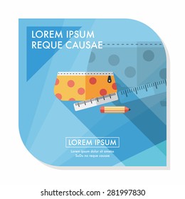 pencil box flat icon with long shadow,eps10