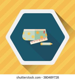 pencil box flat icon with long shadow,eps10