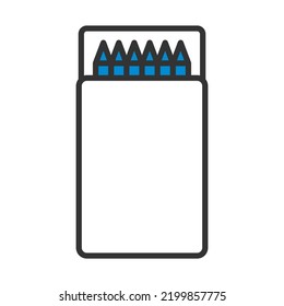 Pencil Box Icon. Editable Bold Outline With Color Fill Design. Vector Illustration.