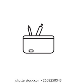 Icono de caja de lápiz Ilustración Elemento Diseño