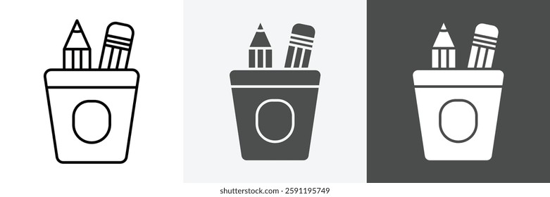 Pencil Box Icon set vector art
