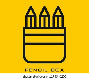 Pencil box icon signs