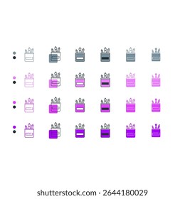 Pencil box icon used to store stationery tools.