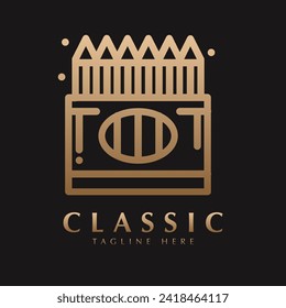 icono de diseño de logotipo de caja de lápiz