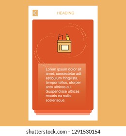 Pencil box mobile vertical banner design design. Vector