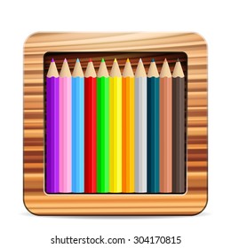 Pencil box on a white background.