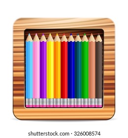 Pencil box on a white background.