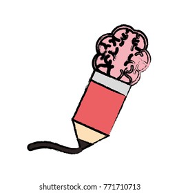 pencil and brain design