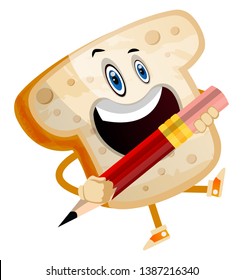 Pencil Bread illustration vector on white background