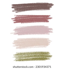 Pencil brush strokes. Labels for text