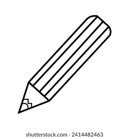 Pencil business icon. Continuous thin line drawing. Vector illustration.pencil, write or compose line art icon for apps and websites.drawing pencil line black icon.eps file 9.