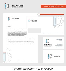 Pencil  Business Letterhead, Envelope and visiting Card Design vector template