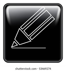pencil button vector