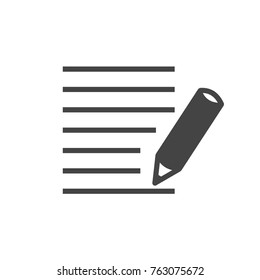 Pencil button vector icon