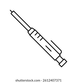pencil carpenter line icon vector. pencil carpenter sign. isolated contour symbol black illustration