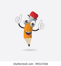 Pencil cartoon character, can be used for mascot, avatar etc. High quality vector graphic EPS10