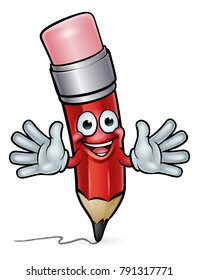 A Pencil Cartoon Character Education Mascot Illustration