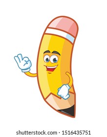 pencil cartoon character mascot vector design